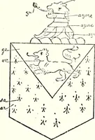 An illustration from The four visitations of Berkshire made and taken by Thomas Benolte, Clarnceuc, anno 1532; by William Harvey, Clarnceux, anno 1566; by Henry Chiting, Chester herald, and John Philipott, Rouge dragon, for William Camden, Clarenceux, anno 1623; and by Elias Ashmole, Windsor herald, for Sir Edward Bysshe, Clarenceux, anno 1665-66 (1907)