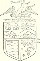 An illustration from The four visitations of Berkshire made and taken by Thomas Benolte, Clarnceuc, anno 1532; by William Harvey, Clarnceux, anno 1566; by Henry Chiting, Chester herald, and John Philipott, Rouge dragon, for William Camden, Clarenceux, anno 1623; and by Elias Ashmole, Windsor herald, for Sir Edward Bysshe, Clarenceux, anno 1665-66 (1907)