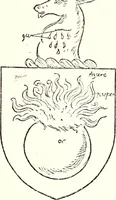 An illustration from The four visitations of Berkshire made and taken by Thomas Benolte, Clarnceuc, anno 1532; by William Harvey, Clarnceux, anno 1566; by Henry Chiting, Chester herald, and John Philipott, Rouge dragon, for William Camden, Clarenceux, anno 1623; and by Elias Ashmole, Windsor herald, for Sir Edward Bysshe, Clarenceux, anno 1665-66 (1907)