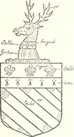 An illustration from The four visitations of Berkshire made and taken by Thomas Benolte, Clarnceuc, anno 1532; by William Harvey, Clarnceux, anno 1566; by Henry Chiting, Chester herald, and John Philipott, Rouge dragon, for William Camden, Clarenceux, anno 1623; and by Elias Ashmole, Windsor herald, for Sir Edward Bysshe, Clarenceux, anno 1665-66 (1907)