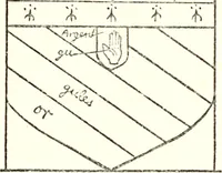 An illustration from The four visitations of Berkshire made and taken by Thomas Benolte, Clarnceuc, anno 1532; by William Harvey, Clarnceux, anno 1566; by Henry Chiting, Chester herald, and John Philipott, Rouge dragon, for William Camden, Clarenceux, anno 1623; and by Elias Ashmole, Windsor herald, for Sir Edward Bysshe, Clarenceux, anno 1665-66 (1907)