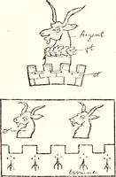 An illustration from The four visitations of Berkshire made and taken by Thomas Benolte, Clarnceuc, anno 1532; by William Harvey, Clarnceux, anno 1566; by Henry Chiting, Chester herald, and John Philipott, Rouge dragon, for William Camden, Clarenceux, anno 1623; and by Elias Ashmole, Windsor herald, for Sir Edward Bysshe, Clarenceux, anno 1665-66 (1907)