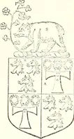 An illustration from The four visitations of Berkshire made and taken by Thomas Benolte, Clarnceuc, anno 1532; by William Harvey, Clarnceux, anno 1566; by Henry Chiting, Chester herald, and John Philipott, Rouge dragon, for William Camden, Clarenceux, anno 1623; and by Elias Ashmole, Windsor herald, for Sir Edward Bysshe, Clarenceux, anno 1665-66 (1907)