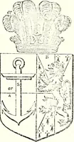An illustration from The four visitations of Berkshire made and taken by Thomas Benolte, Clarnceuc, anno 1532; by William Harvey, Clarnceux, anno 1566; by Henry Chiting, Chester herald, and John Philipott, Rouge dragon, for William Camden, Clarenceux, anno 1623; and by Elias Ashmole, Windsor herald, for Sir Edward Bysshe, Clarenceux, anno 1665-66 (1907)