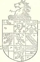 An illustration from The four visitations of Berkshire made and taken by Thomas Benolte, Clarnceuc, anno 1532; by William Harvey, Clarnceux, anno 1566; by Henry Chiting, Chester herald, and John Philipott, Rouge dragon, for William Camden, Clarenceux, anno 1623; and by Elias Ashmole, Windsor herald, for Sir Edward Bysshe, Clarenceux, anno 1665-66 (1907)