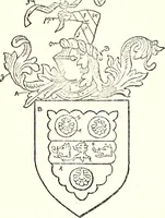 An illustration from The four visitations of Berkshire made and taken by Thomas Benolte, Clarnceuc, anno 1532; by William Harvey, Clarnceux, anno 1566; by Henry Chiting, Chester herald, and John Philipott, Rouge dragon, for William Camden, Clarenceux, anno 1623; and by Elias Ashmole, Windsor herald, for Sir Edward Bysshe, Clarenceux, anno 1665-66 (1907)