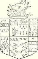 An illustration from The four visitations of Berkshire made and taken by Thomas Benolte, Clarnceuc, anno 1532; by William Harvey, Clarnceux, anno 1566; by Henry Chiting, Chester herald, and John Philipott, Rouge dragon, for William Camden, Clarenceux, anno 1623; and by Elias Ashmole, Windsor herald, for Sir Edward Bysshe, Clarenceux, anno 1665-66 (1907)