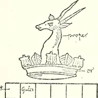 An illustration from The four visitations of Berkshire made and taken by Thomas Benolte, Clarnceuc, anno 1532; by William Harvey, Clarnceux, anno 1566; by Henry Chiting, Chester herald, and John Philipott, Rouge dragon, for William Camden, Clarenceux, anno 1623; and by Elias Ashmole, Windsor herald, for Sir Edward Bysshe, Clarenceux, anno 1665-66 (1907)