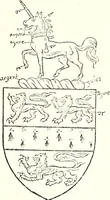 An illustration from The four visitations of Berkshire made and taken by Thomas Benolte, Clarnceuc, anno 1532; by William Harvey, Clarnceux, anno 1566; by Henry Chiting, Chester herald, and John Philipott, Rouge dragon, for William Camden, Clarenceux, anno 1623; and by Elias Ashmole, Windsor herald, for Sir Edward Bysshe, Clarenceux, anno 1665-66 (1907)