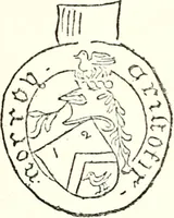 An illustration from The four visitations of Berkshire made and taken by Thomas Benolte, Clarnceuc, anno 1532; by William Harvey, Clarnceux, anno 1566; by Henry Chiting, Chester herald, and John Philipott, Rouge dragon, for William Camden, Clarenceux, anno 1623; and by Elias Ashmole, Windsor herald, for Sir Edward Bysshe, Clarenceux, anno 1665-66 (1907)