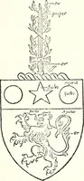 An illustration from The four visitations of Berkshire made and taken by Thomas Benolte, Clarnceuc, anno 1532; by William Harvey, Clarnceux, anno 1566; by Henry Chiting, Chester herald, and John Philipott, Rouge dragon, for William Camden, Clarenceux, anno 1623; and by Elias Ashmole, Windsor herald, for Sir Edward Bysshe, Clarenceux, anno 1665-66 (1907)