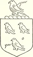 An illustration from The four visitations of Berkshire made and taken by Thomas Benolte, Clarnceuc, anno 1532; by William Harvey, Clarnceux, anno 1566; by Henry Chiting, Chester herald, and John Philipott, Rouge dragon, for William Camden, Clarenceux, anno 1623; and by Elias Ashmole, Windsor herald, for Sir Edward Bysshe, Clarenceux, anno 1665-66 (1907)