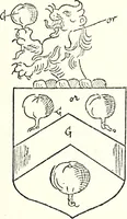 An illustration from The four visitations of Berkshire made and taken by Thomas Benolte, Clarnceuc, anno 1532; by William Harvey, Clarnceux, anno 1566; by Henry Chiting, Chester herald, and John Philipott, Rouge dragon, for William Camden, Clarenceux, anno 1623; and by Elias Ashmole, Windsor herald, for Sir Edward Bysshe, Clarenceux, anno 1665-66 (1907)