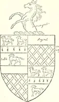An illustration from The four visitations of Berkshire made and taken by Thomas Benolte, Clarnceuc, anno 1532; by William Harvey, Clarnceux, anno 1566; by Henry Chiting, Chester herald, and John Philipott, Rouge dragon, for William Camden, Clarenceux, anno 1623; and by Elias Ashmole, Windsor herald, for Sir Edward Bysshe, Clarenceux, anno 1665-66 (1907)