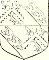 An illustration from The four visitations of Berkshire made and taken by Thomas Benolte, Clarnceuc, anno 1532; by William Harvey, Clarnceux, anno 1566; by Henry Chiting, Chester herald, and John Philipott, Rouge dragon, for William Camden, Clarenceux, anno 1623; and by Elias Ashmole, Windsor herald, for Sir Edward Bysshe, Clarenceux, anno 1665-66 (1907)