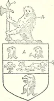 An illustration from The four visitations of Berkshire made and taken by Thomas Benolte, Clarnceuc, anno 1532; by William Harvey, Clarnceux, anno 1566; by Henry Chiting, Chester herald, and John Philipott, Rouge dragon, for William Camden, Clarenceux, anno 1623; and by Elias Ashmole, Windsor herald, for Sir Edward Bysshe, Clarenceux, anno 1665-66 (1907)