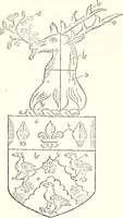 An illustration from The four visitations of Berkshire made and taken by Thomas Benolte, Clarnceuc, anno 1532; by William Harvey, Clarnceux, anno 1566; by Henry Chiting, Chester herald, and John Philipott, Rouge dragon, for William Camden, Clarenceux, anno 1623; and by Elias Ashmole, Windsor herald, for Sir Edward Bysshe, Clarenceux, anno 1665-66 (1907)
