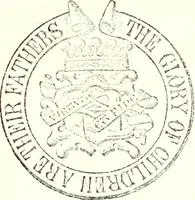 An illustration from The four visitations of Berkshire made and taken by Thomas Benolte, Clarnceuc, anno 1532; by William Harvey, Clarnceux, anno 1566; by Henry Chiting, Chester herald, and John Philipott, Rouge dragon, for William Camden, Clarenceux, anno 1623; and by Elias Ashmole, Windsor herald, for Sir Edward Bysshe, Clarenceux, anno 1665-66 (1907)