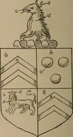 An illustration from The four visitations of Berkshire made and taken by Thomas Benolte, Clarnceuc, anno 1532; by William Harvey, Clarnceux, anno 1566; by Henry Chiting, Chester herald, and John Philipott, Rouge dragon, for William Camden, Clarenceux, anno 1623; and by Elias Ashmole, Windsor herald, for Sir Edward Bysshe, Clarenceux, anno 1665-66 (1907)