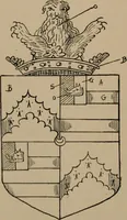 An illustration from The four visitations of Berkshire made and taken by Thomas Benolte, Clarnceuc, anno 1532; by William Harvey, Clarnceux, anno 1566; by Henry Chiting, Chester herald, and John Philipott, Rouge dragon, for William Camden, Clarenceux, anno 1623; and by Elias Ashmole, Windsor herald, for Sir Edward Bysshe, Clarenceux, anno 1665-66 (1907)