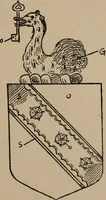 An illustration from The four visitations of Berkshire made and taken by Thomas Benolte, Clarnceuc, anno 1532; by William Harvey, Clarnceux, anno 1566; by Henry Chiting, Chester herald, and John Philipott, Rouge dragon, for William Camden, Clarenceux, anno 1623; and by Elias Ashmole, Windsor herald, for Sir Edward Bysshe, Clarenceux, anno 1665-66 (1907)