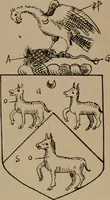 An illustration from The four visitations of Berkshire made and taken by Thomas Benolte, Clarnceuc, anno 1532; by William Harvey, Clarnceux, anno 1566; by Henry Chiting, Chester herald, and John Philipott, Rouge dragon, for William Camden, Clarenceux, anno 1623; and by Elias Ashmole, Windsor herald, for Sir Edward Bysshe, Clarenceux, anno 1665-66 (1907)