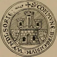 An illustration from The four visitations of Berkshire made and taken by Thomas Benolte, Clarnceuc, anno 1532; by William Harvey, Clarnceux, anno 1566; by Henry Chiting, Chester herald, and John Philipott, Rouge dragon, for William Camden, Clarenceux, anno 1623; and by Elias Ashmole, Windsor herald, for Sir Edward Bysshe, Clarenceux, anno 1665-66 (1907)