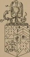 An illustration from The four visitations of Berkshire made and taken by Thomas Benolte, Clarnceuc, anno 1532; by William Harvey, Clarnceux, anno 1566; by Henry Chiting, Chester herald, and John Philipott, Rouge dragon, for William Camden, Clarenceux, anno 1623; and by Elias Ashmole, Windsor herald, for Sir Edward Bysshe, Clarenceux, anno 1665-66 (1907)