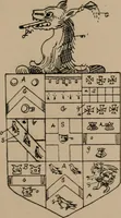 An illustration from The four visitations of Berkshire made and taken by Thomas Benolte, Clarnceuc, anno 1532; by William Harvey, Clarnceux, anno 1566; by Henry Chiting, Chester herald, and John Philipott, Rouge dragon, for William Camden, Clarenceux, anno 1623; and by Elias Ashmole, Windsor herald, for Sir Edward Bysshe, Clarenceux, anno 1665-66 (1907)