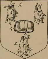 An illustration from The four visitations of Berkshire made and taken by Thomas Benolte, Clarnceuc, anno 1532; by William Harvey, Clarnceux, anno 1566; by Henry Chiting, Chester herald, and John Philipott, Rouge dragon, for William Camden, Clarenceux, anno 1623; and by Elias Ashmole, Windsor herald, for Sir Edward Bysshe, Clarenceux, anno 1665-66 (1907)