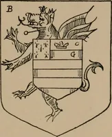 An illustration from The four visitations of Berkshire made and taken by Thomas Benolte, Clarnceuc, anno 1532; by William Harvey, Clarnceux, anno 1566; by Henry Chiting, Chester herald, and John Philipott, Rouge dragon, for William Camden, Clarenceux, anno 1623; and by Elias Ashmole, Windsor herald, for Sir Edward Bysshe, Clarenceux, anno 1665-66 (1907)