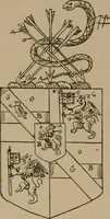 An illustration from The four visitations of Berkshire made and taken by Thomas Benolte, Clarnceuc, anno 1532; by William Harvey, Clarnceux, anno 1566; by Henry Chiting, Chester herald, and John Philipott, Rouge dragon, for William Camden, Clarenceux, anno 1623; and by Elias Ashmole, Windsor herald, for Sir Edward Bysshe, Clarenceux, anno 1665-66 (1907)
