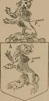 An illustration from The four visitations of Berkshire made and taken by Thomas Benolte, Clarnceuc, anno 1532; by William Harvey, Clarnceux, anno 1566; by Henry Chiting, Chester herald, and John Philipott, Rouge dragon, for William Camden, Clarenceux, anno 1623; and by Elias Ashmole, Windsor herald, for Sir Edward Bysshe, Clarenceux, anno 1665-66 (1907)