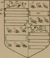An illustration from The four visitations of Berkshire made and taken by Thomas Benolte, Clarnceuc, anno 1532; by William Harvey, Clarnceux, anno 1566; by Henry Chiting, Chester herald, and John Philipott, Rouge dragon, for William Camden, Clarenceux, anno 1623; and by Elias Ashmole, Windsor herald, for Sir Edward Bysshe, Clarenceux, anno 1665-66 (1907)