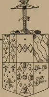 An illustration from The four visitations of Berkshire made and taken by Thomas Benolte, Clarnceuc, anno 1532; by William Harvey, Clarnceux, anno 1566; by Henry Chiting, Chester herald, and John Philipott, Rouge dragon, for William Camden, Clarenceux, anno 1623; and by Elias Ashmole, Windsor herald, for Sir Edward Bysshe, Clarenceux, anno 1665-66 (1907)