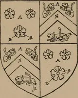 An illustration from The four visitations of Berkshire made and taken by Thomas Benolte, Clarnceuc, anno 1532; by William Harvey, Clarnceux, anno 1566; by Henry Chiting, Chester herald, and John Philipott, Rouge dragon, for William Camden, Clarenceux, anno 1623; and by Elias Ashmole, Windsor herald, for Sir Edward Bysshe, Clarenceux, anno 1665-66 (1907)