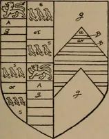 An illustration from The four visitations of Berkshire made and taken by Thomas Benolte, Clarnceuc, anno 1532; by William Harvey, Clarnceux, anno 1566; by Henry Chiting, Chester herald, and John Philipott, Rouge dragon, for William Camden, Clarenceux, anno 1623; and by Elias Ashmole, Windsor herald, for Sir Edward Bysshe, Clarenceux, anno 1665-66 (1907)