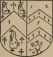 Picture 294 of 430 from The four visitations of Berkshire made and taken by Thomas Benolte, Clarnceuc, anno 1532; by William Harvey, Clarnceux, anno 1566; by Henry Chiting, Chester herald, and John Philipott, Rouge dragon, for William Camden, Clarenceux, anno 1623; and by Elias Ashmole, Windsor herald, for Sir Edward Bysshe, Clarenceux, anno 1665-66 (1907), leaf 439