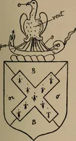 An illustration from The four visitations of Berkshire made and taken by Thomas Benolte, Clarnceuc, anno 1532; by William Harvey, Clarnceux, anno 1566; by Henry Chiting, Chester herald, and John Philipott, Rouge dragon, for William Camden, Clarenceux, anno 1623; and by Elias Ashmole, Windsor herald, for Sir Edward Bysshe, Clarenceux, anno 1665-66 (1907)