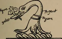 An illustration from The four visitations of Berkshire made and taken by Thomas Benolte, Clarnceuc, anno 1532; by William Harvey, Clarnceux, anno 1566; by Henry Chiting, Chester herald, and John Philipott, Rouge dragon, for William Camden, Clarenceux, anno 1623; and by Elias Ashmole, Windsor herald, for Sir Edward Bysshe, Clarenceux, anno 1665-66 (1907)