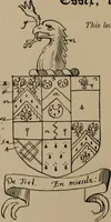 An illustration from The four visitations of Berkshire made and taken by Thomas Benolte, Clarnceuc, anno 1532; by William Harvey, Clarnceux, anno 1566; by Henry Chiting, Chester herald, and John Philipott, Rouge dragon, for William Camden, Clarenceux, anno 1623; and by Elias Ashmole, Windsor herald, for Sir Edward Bysshe, Clarenceux, anno 1665-66 (1907)