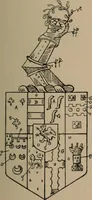 An illustration from The four visitations of Berkshire made and taken by Thomas Benolte, Clarnceuc, anno 1532; by William Harvey, Clarnceux, anno 1566; by Henry Chiting, Chester herald, and John Philipott, Rouge dragon, for William Camden, Clarenceux, anno 1623; and by Elias Ashmole, Windsor herald, for Sir Edward Bysshe, Clarenceux, anno 1665-66 (1907)