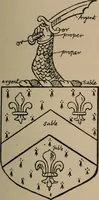 An illustration from The four visitations of Berkshire made and taken by Thomas Benolte, Clarnceuc, anno 1532; by William Harvey, Clarnceux, anno 1566; by Henry Chiting, Chester herald, and John Philipott, Rouge dragon, for William Camden, Clarenceux, anno 1623; and by Elias Ashmole, Windsor herald, for Sir Edward Bysshe, Clarenceux, anno 1665-66 (1907)