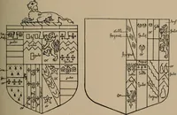 An illustration from The four visitations of Berkshire made and taken by Thomas Benolte, Clarnceuc, anno 1532; by William Harvey, Clarnceux, anno 1566; by Henry Chiting, Chester herald, and John Philipott, Rouge dragon, for William Camden, Clarenceux, anno 1623; and by Elias Ashmole, Windsor herald, for Sir Edward Bysshe, Clarenceux, anno 1665-66 (1907)