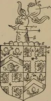 An illustration from The four visitations of Berkshire made and taken by Thomas Benolte, Clarnceuc, anno 1532; by William Harvey, Clarnceux, anno 1566; by Henry Chiting, Chester herald, and John Philipott, Rouge dragon, for William Camden, Clarenceux, anno 1623; and by Elias Ashmole, Windsor herald, for Sir Edward Bysshe, Clarenceux, anno 1665-66 (1907)