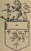 An illustration from The four visitations of Berkshire made and taken by Thomas Benolte, Clarnceuc, anno 1532; by William Harvey, Clarnceux, anno 1566; by Henry Chiting, Chester herald, and John Philipott, Rouge dragon, for William Camden, Clarenceux, anno 1623; and by Elias Ashmole, Windsor herald, for Sir Edward Bysshe, Clarenceux, anno 1665-66 (1907)