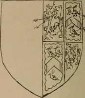 An illustration from The four visitations of Berkshire made and taken by Thomas Benolte, Clarnceuc, anno 1532; by William Harvey, Clarnceux, anno 1566; by Henry Chiting, Chester herald, and John Philipott, Rouge dragon, for William Camden, Clarenceux, anno 1623; and by Elias Ashmole, Windsor herald, for Sir Edward Bysshe, Clarenceux, anno 1665-66 (1907)