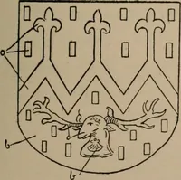 An illustration from The four visitations of Berkshire made and taken by Thomas Benolte, Clarnceuc, anno 1532; by William Harvey, Clarnceux, anno 1566; by Henry Chiting, Chester herald, and John Philipott, Rouge dragon, for William Camden, Clarenceux, anno 1623; and by Elias Ashmole, Windsor herald, for Sir Edward Bysshe, Clarenceux, anno 1665-66 (1907)