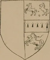 An illustration from The four visitations of Berkshire made and taken by Thomas Benolte, Clarnceuc, anno 1532; by William Harvey, Clarnceux, anno 1566; by Henry Chiting, Chester herald, and John Philipott, Rouge dragon, for William Camden, Clarenceux, anno 1623; and by Elias Ashmole, Windsor herald, for Sir Edward Bysshe, Clarenceux, anno 1665-66 (1907)