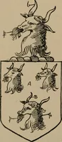 An illustration from The four visitations of Berkshire made and taken by Thomas Benolte, Clarnceuc, anno 1532; by William Harvey, Clarnceux, anno 1566; by Henry Chiting, Chester herald, and John Philipott, Rouge dragon, for William Camden, Clarenceux, anno 1623; and by Elias Ashmole, Windsor herald, for Sir Edward Bysshe, Clarenceux, anno 1665-66 (1907)